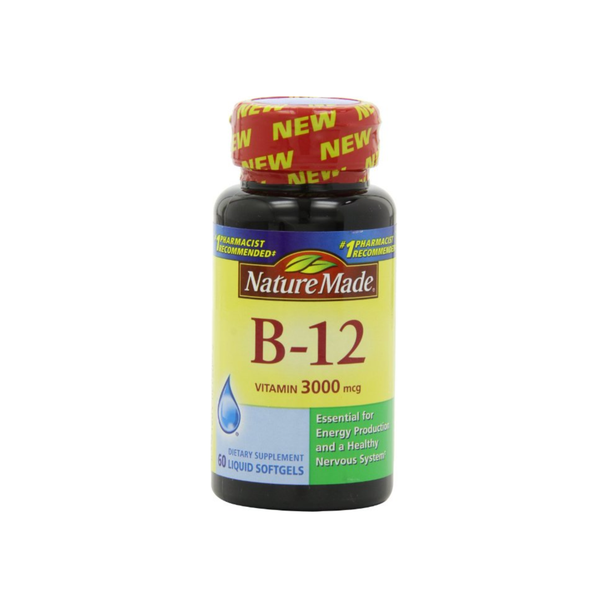 Nature Made B-12 Vitamin 3000 Mcg Liquid Softgels 60 Ea