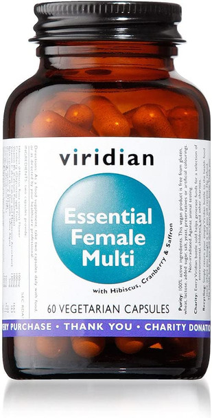 Viridian Essential Female Multi - Hibiscus and Cranberry - 60 Vegicaps