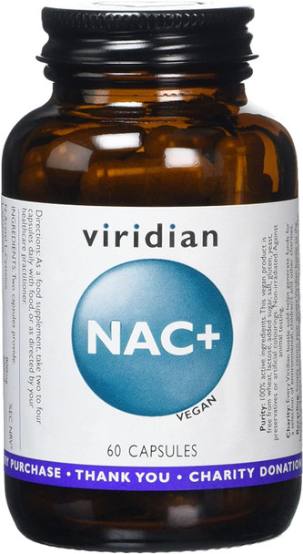Viridian NAC+ N-Acetyl L-Cysteine - 60 Vegicaps
