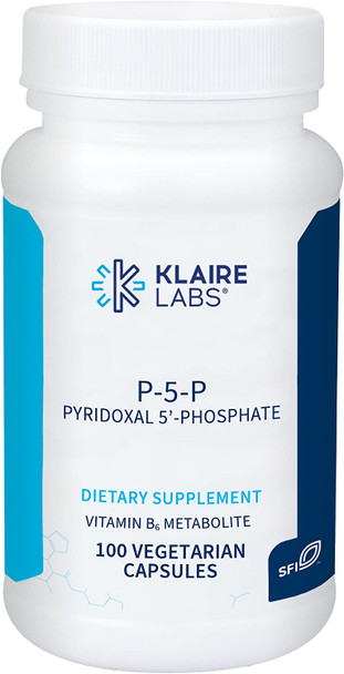 Klaire Labs P-5-P - 30 Milligrams of Bioactive Vitamin B6 Pyridoxal-5-Phosphate for Metabolic & Liver Support, Hypoallergenic (100 Capsules)