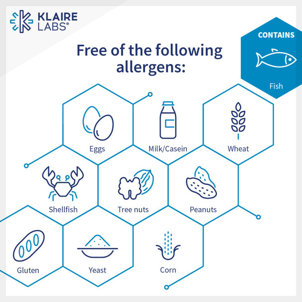 Klaire Labs Omega-3 Mini - Ultra Pure, Easy to Swallow Fish Oil Gels for Kids & Adults 150 Milligrams EPA / 100 Milligrams DHA Omega 3 Fatty Acids, Lemon Flavor for No Fishy Burps (100 Softgels) Klaire Labs Omega-3 Mini - Ultra Pure, Easy to Swallow Fish Oil Gels for Kids & Adults 150 Milligrams EPA / 100 Milligrams DHA Omega 3 Fatty Acids, Lemon Flavor for No Fishy Burps (100 Softgels)