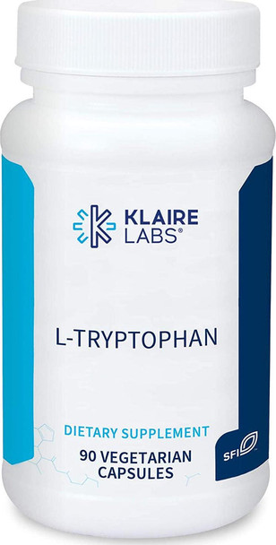 Klaire Labs L-Tryptophan - Amino Acid Precursor To Serotonin & Melatonin, Mood & Sleep Support (90 Capsules)