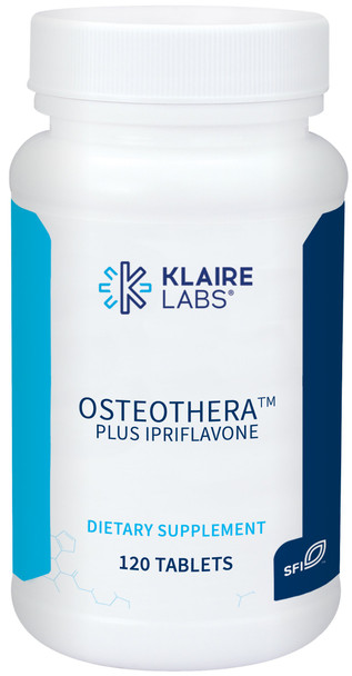 Klaire Labs Osteothera Plus Ipriflavone Tablets - Hypoallergenic & Multifactorial Calcium Complex & Isoflavone Derivative Bone Support Formula with Vitamin K, D3, Magnesium & Boron (120 Tablets)