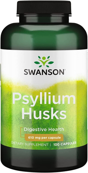 Swanson Psyllium Husks 610 Milligrams 100 Capsules