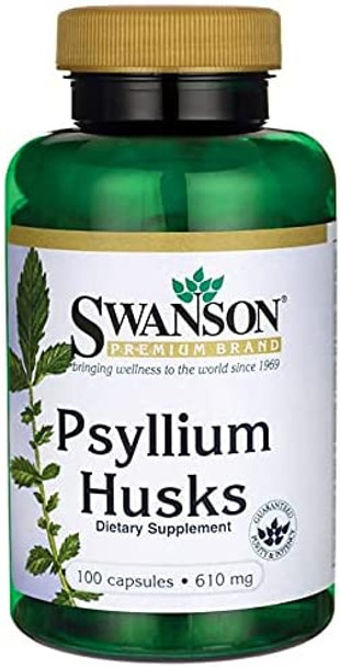 Swanson Psyllium Husks 610 Milligrams 100 Capsules