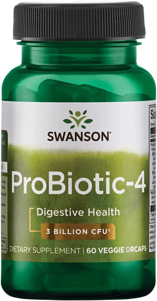 Swanson Probiotic-4 3 Billion Cfu 60 Veg Capsules
