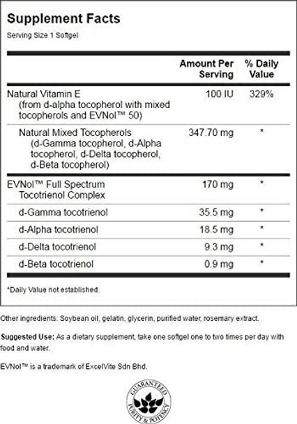 Swanson Full Spectrum Vitamin E with Tocotrienols 120 Sgels