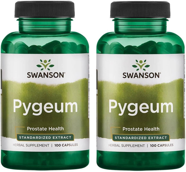 Swanson Pygeum - Herbal Supplement Promoting Male Prostate Health, Bladder, and Urinary Tract Health Support - Mens Health Supplement - (100 Capsules, 125mg Each)