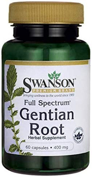 Swanson Full Spectrum Gentian Root 400 Milligrams 60 Capsules