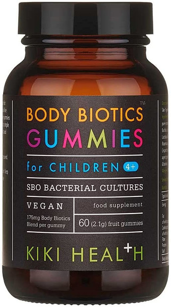 KIKI Health Body Biotics Gummies for Children 4+ | 60 Gummies | SBO Probiotics | Made with Real Fruit | No Added Sugars or Sweeteners