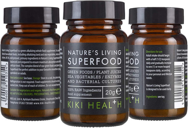 KIKI Health Organic Nature’s Living Superfood Powder, 20 g