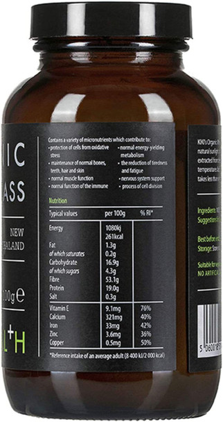 KIKI Health Organic Wheatgrass Powder Supplement, 100 g