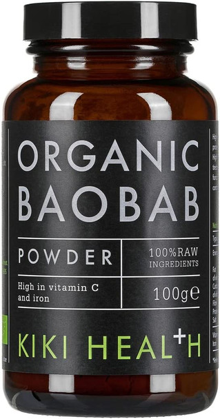 KIKI Health 100% Raw Organic Baobab Powder, 100 g