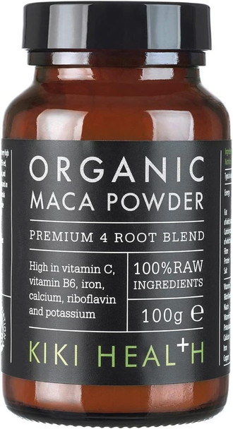 KIKI HEALTH Premium Organic Maca Powder, 100 g, cream