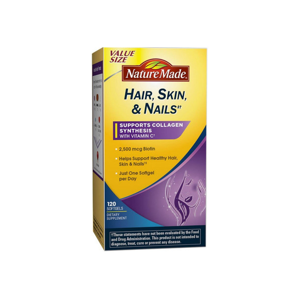 Nature Made Hair, Skin &  Nails with Vitamin C Softgels 120 ea