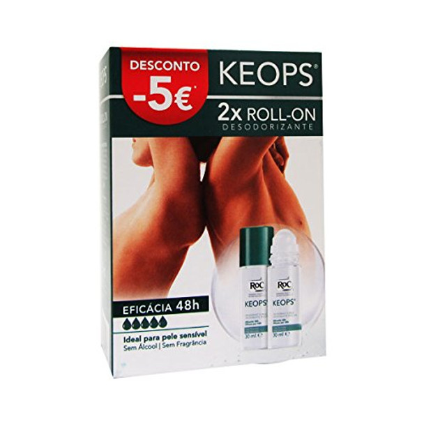 Roc Pack Keops Deodorant Roll On Intense Sweating 2x30ml