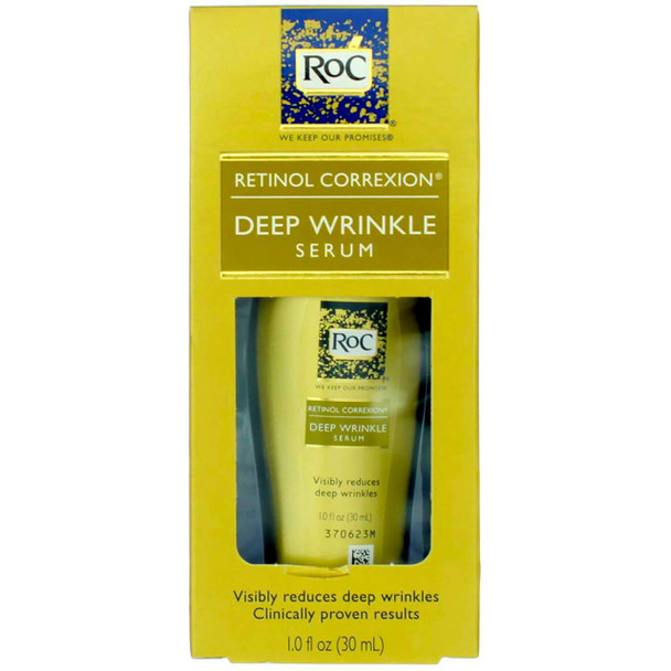 RoC Retinol Correxion Deep Wrinkle Serum, 1 Oz (2 Pack).