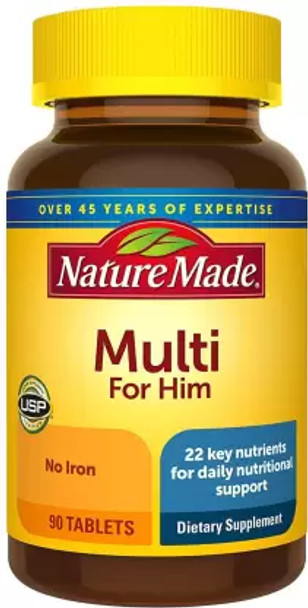 Nature Made Multi For Him Vitamin And Mineral 90 Tablets