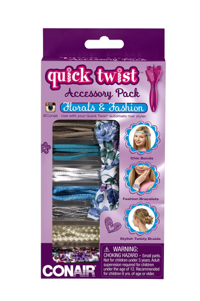 Conair Quick Twist Hair Braider Accessory Kit Floral And Fashion