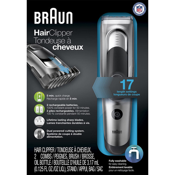 Braun Hair Clipper HC5090 Ultimate hair grooming experience from Braun in 17 lengths