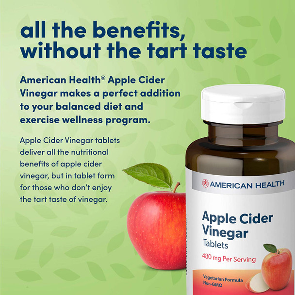 American Health Apple Cider Vinegar Tablets - 200 Tablets