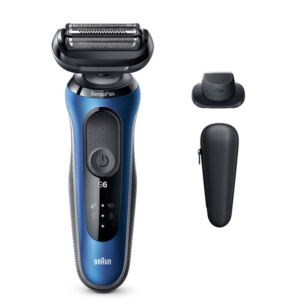 Braun Electric Razor for Men, Series 6 6020s SensoFlex Electric Foil Shaver with Precision Beard Trimmer, Rechargeable, Wet & Dry Foil Shaver with Travel Case