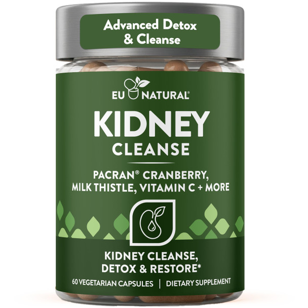 Eu Natural Kidney Cleanse Detox Support Supplement 60 Capsules