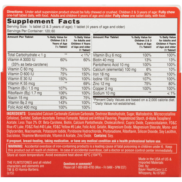 Flintstones Vitamins Complete Multivitamin Chewables 60 Ct By001