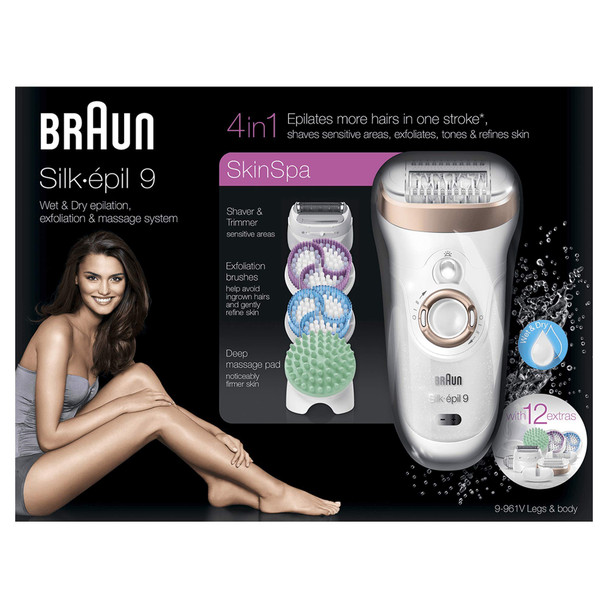 Braun - Electric Hair Remover Braun 222641 Wet&Dry White Bronze Braun - Electric Hair Remover Braun 222641 Wet&Dry White Bronze