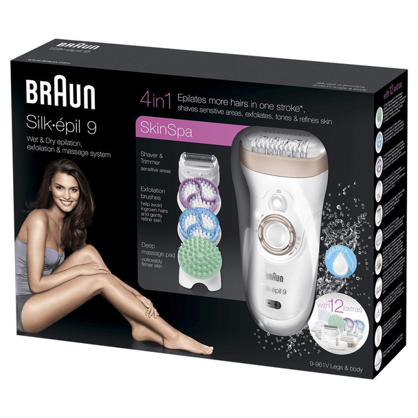 Braun - Electric Hair Remover Braun 222641 Wet&Dry White Bronze