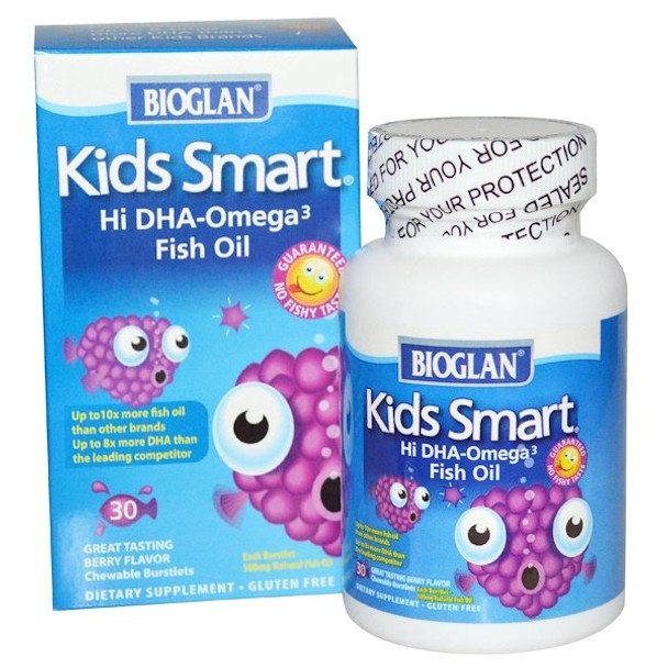 Bioglan Kids Smart Omega 3 Fish Oil, 30 Chewable Burstlets