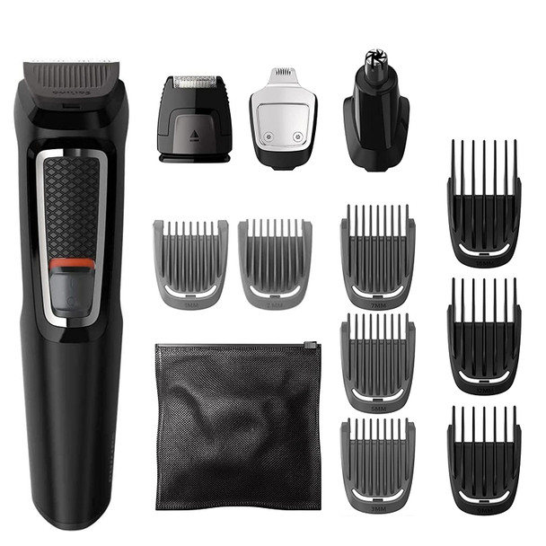 Philips Norelco MG3910/40 Multigroom All-in-One Face and Hair Trimmer Series 3000, 15 attachments