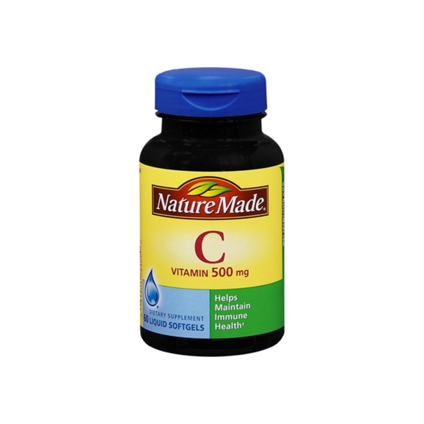 Nature Made Vitamin C 500 mg Liquid Softgels 60 Soft Gels