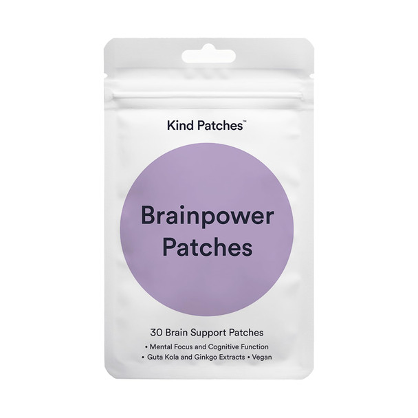 Kind Patches Brainpower Patches With Bacopa Gotu Kola Gingko Plant And Lions Mane Extract Vegan 30 Count