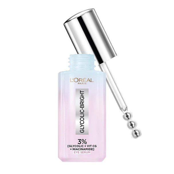 LOreal Paris LOra Al Paris Glycolic Bright Dark Circle Eye Serum With 3% [Glycolic + Niacinamide + Vitamin Cg] 20Ml