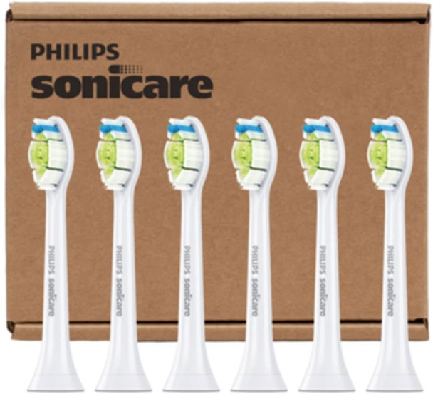 Philips Sonicare DiamondClean Standard Brush Heads 6-Pack (White) HX6066/30