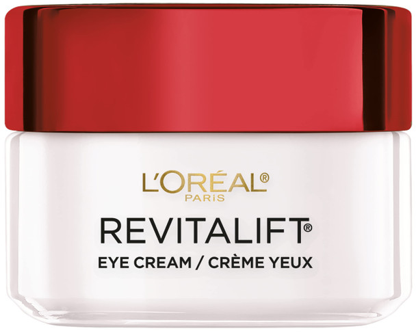 LOreal Paris Skincare Revitalift AntiWrinkle And Firming Eye Cream With Pro Retinol Treatment To Reduce Dark Circles Fragrance 0.5 Oz.