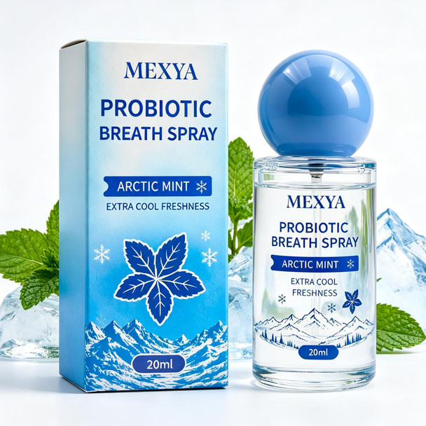 Mexya Probiotic Breath Spray Strong Arctic Mint Breath Freshener 20 Ml