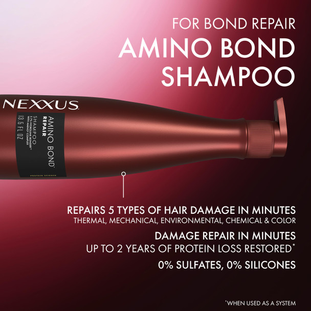 Nexxus Amino Bond Repair Shampoo For 5 Types Of Hair Damage 13.5 Oz