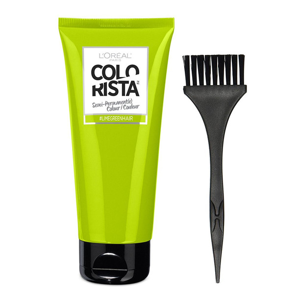 L'Oreal Paris Hair Color Colorista Semi-Permanent for Light Blonde or Bleached Hair, Limegreen