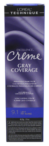 Loreal Excellence Creme Color #9.1 Light Ash Blonde 1.74oz (2 Pack)