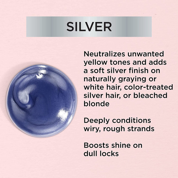 L'Oreal Paris Le Color Gloss One Step In-Shower Toning Hair Gloss, Neutralizes Brass, Conditions & Boosts Shine, Silver, 4 Ounce