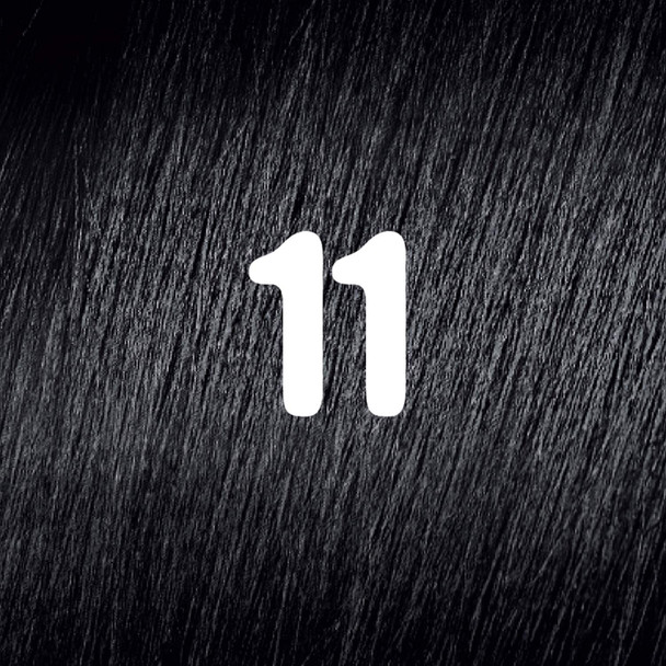 L'Oral Paris Feria Multi-Faceted Shimmering Permanent Hair Color, 11 Black Fixation (Cool Black), 1 kit Hair Dye