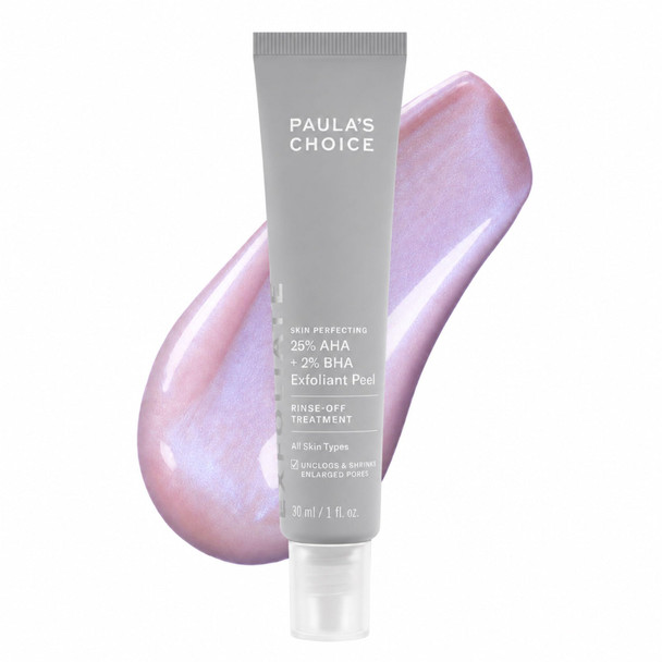 PaulaS Choice Skin Perfecting 25% Aha + 2% Bha Face Exfoliant Peel 1 Fl Oz