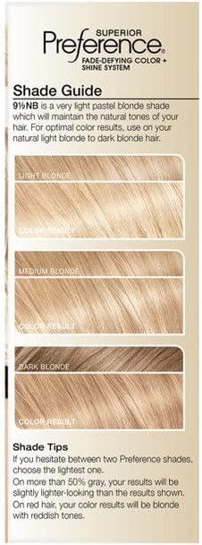 LOreal Paris Superior Preference 9 1/2 NB Lightest Natural Blonde