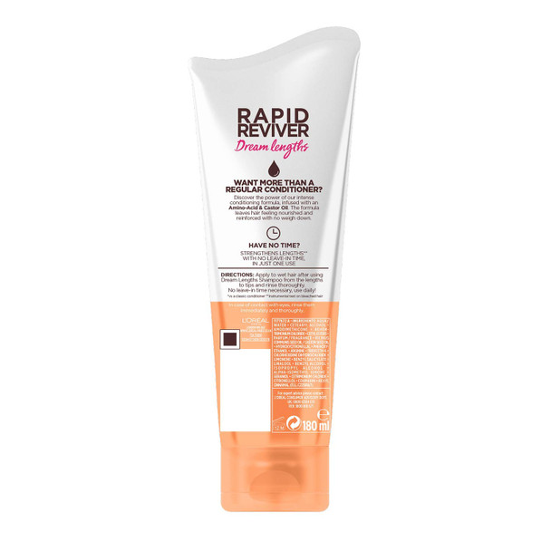 Oreal Elvive Dream Lengths Rapid Reviver Power Conditioner, 180ml (Packaging May Vary)