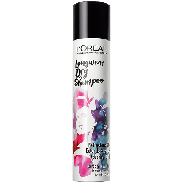 L'Oreal Paris Hair Care Advanced Hairstyle Longwear Dry Shampoo, 3.4 Ounce