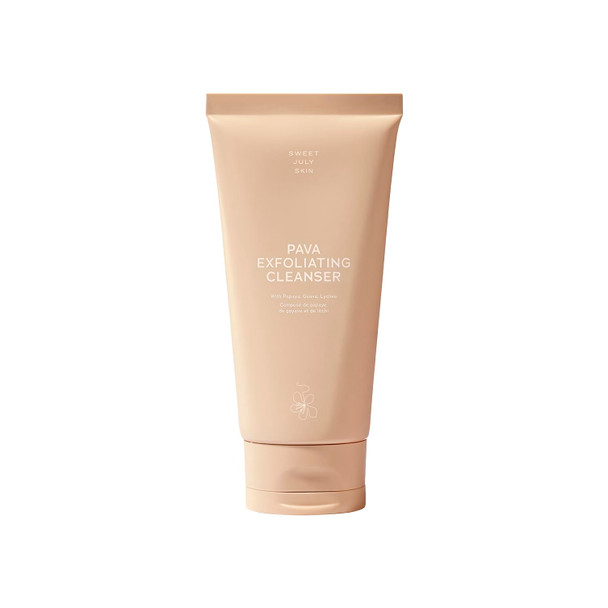 Sweet July Skin Pava Exfoliating Cleanser Gentle NonStripping Hydrating Clean Face Wash For All Skin Types Vegan Clean (5.6 Oz)