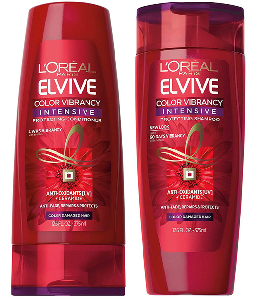 L'Oreal Color Vibrancy Intensive Shampoo and Conditioner Set, 12.6 Ounces each (Bundle: 2 Items)