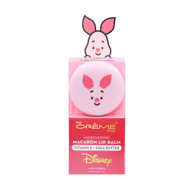 The Creme Shop Macaron Lip Balm Korean Scented Pocket Portable Vitamin E Shea Butter Lip Moisturizing Balm (Rosy Watermelon)
